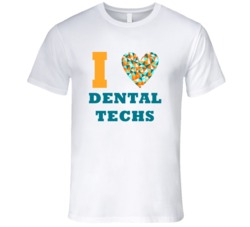 I Heart Dental Techs Popular Occupation T Shirt