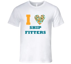 I Heart Ship Fitters Popular Occupation T Shirt