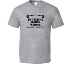 Service Station Worker Funny Workout Personalized T Shirt