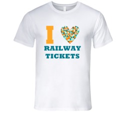I Heart Railway Tickets Popular Occupation T Shirt