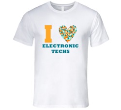I Heart Electronic Techs Popular Occupation T Shirt