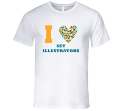 I Heart Set Illustrators Popular Occupation T Shirt