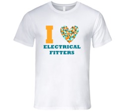 I Heart Electrical Fitters Popular Occupation T Shirt