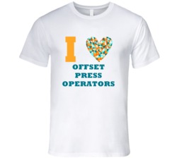 I Heart Offset Press Operators Popular Occupation T Shirt