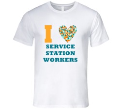 I Heart Service Station Workers Popular Occupation T Shirt