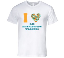 I Heart Gas Distribution Workers Popular Occupation T Shirt