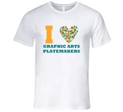 I Heart Graphic Arts Platemakers Popular Occupation T Shirt