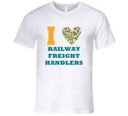I Heart Railway Freight Handlers Popular Occupation T Shirt