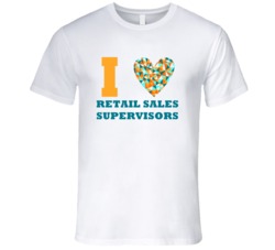 I Heart Retail Sales Supervisors Popular Occupation T Shirt
