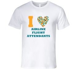 I Heart Airline Flight Attendants Popular Occupation T Shirt