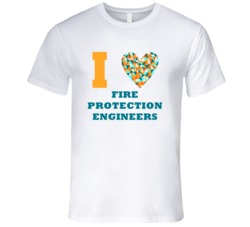 I Heart Fire Protection Engineers Popular Occupation T Shirt