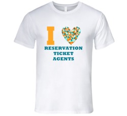 I Heart Reservation Ticket Agents Popular Occupation T Shirt