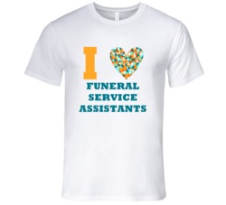 I Heart Funeral Service Assistants Popular Occupation T Shirt