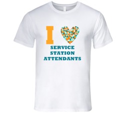I Heart Service Station Attendants Popular Occupation T Shirt