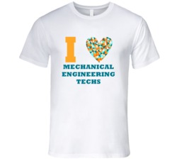 I Heart Mechanical Engineering Techs Popular Occupation T Shirt