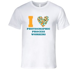 I Heart Photographic Process Workers Popular Occupation T Shirt
