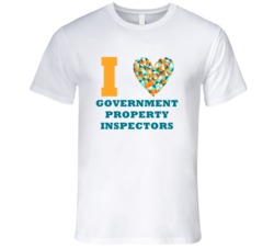 I Heart Government Property Inspectors Popular Occupation T Shirt