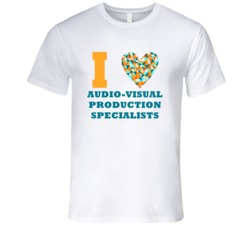 I Heart Audio-visual Production Specialists Popular Occupation T Shirt