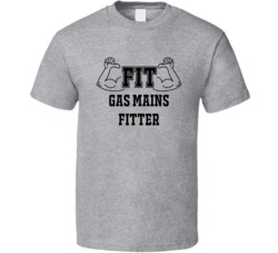 Fit Gas Mains Fitter Funny Essential Workout T Shirt