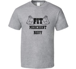 Fit Merchant Navy Funny Essential Workout T Shirt