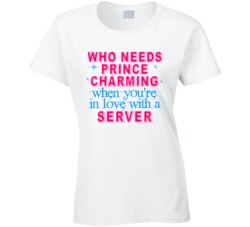 In Love With A Server Cute Occupation T Shirt