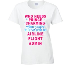 In Love With An Airline Flight Admins Cute Occupation T Shirt