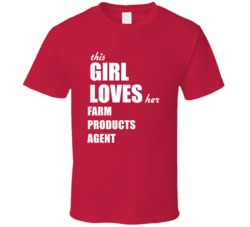 This Girl Loves Her Farm Products Agent T Shirt