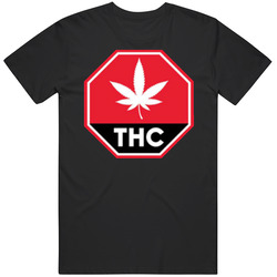 Thc Pot Marijuana Cannabis Warning Logo T Shirt