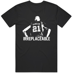 Tim Duncan Irreplaceable Retirement San Antonio Spurs T Shirt