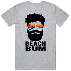 Beach Bum Beard Sunglasses Summer T Shirt