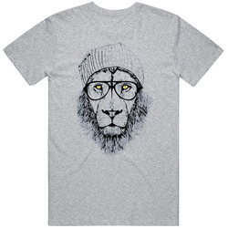 Hipster Lion With Glasses T Shirt