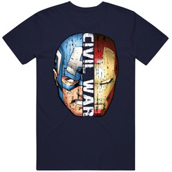 Civil War Captain America Iron Man Movie T Shirt