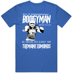 Boogyman Sleeps He Checks For Tremaine Edmunds Football T Shirt