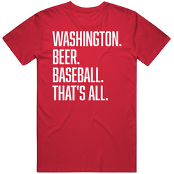 Washington Beer Baseball Thats All T Shirt