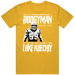 Boogyman Sleeps He Checks For Luke Kuechly Carolina Football T Shirt