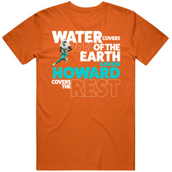 Xavien Howard Miami Water Covers 70 Percent Earth Football T Shirt