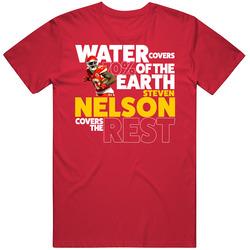 Steven Nelson Kansas City Water Covers 70 Percent Earth Football T Shi