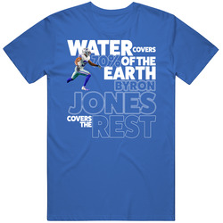 Byron Jones Dallas Water Covers 70 Percent Earth Football T Shirt
