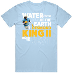 Desmond King Los Angeles Water Covers 70 Percent Earth Football T Shir