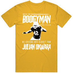 Boogyman Sleeps He Checks For Julian Okwara Notre Dame Football T Shir