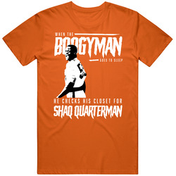 Boogyman Sleeps He Checks For Shaq Quarterman Miami Football T Shirt