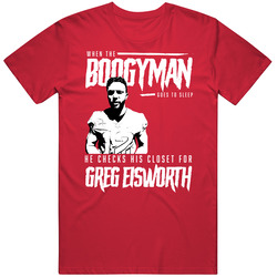 Boogyman Sleeps He Checks For Greg Eisworth Iowa State Football T Shir