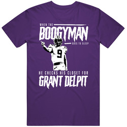 Boogyman Sleeps He Checks For Grant Delpit Lsu Football T Shirt