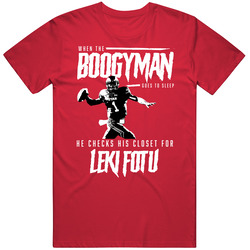 Boogyman Sleeps He Checks For Leki Fotu Utah Football T Shirt