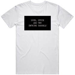 Lock Stock And Two Smoking Barrels Title 90s Retro Movie Fan  Fan T Sh