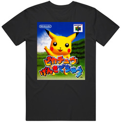 Pikachu Genki Dechu Nintendo 64 N64 Video Game T Shirt