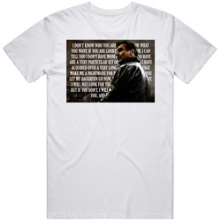 Liam Neeson Taken Retro Movie Quote Fan T Shirt