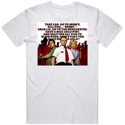 Kill Phil Plan Shaun Of The Dead Retro Movie Quote Fan T Shirt