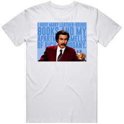 Books Rich Mahogany Anchorman Retro Movie Quote Fan T Shirt