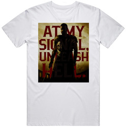 At My Signal Unleash Hell Gladiator Retro 2000s Movie Quote Fan T Shir